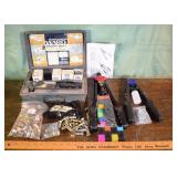 Lot: hand nut riveter, supplies, 2 rivet guns; as
