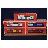 (5) Lionel O Scale advertising cars; as is