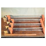 9 Jorgensen Cabinet Master bar clamps; as is