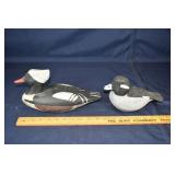 Hooded Merganser and Bufflehead decoys; as is