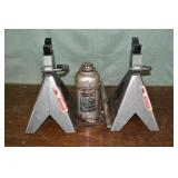 Sears 20 Ton hydraulic bottle jack, pair Pittsburg