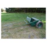 Old steel and pneumatic wheel horse drawn sulky; a