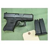 Glock 26 Gen.5 semi-auto pistol, s#BGXF693, cal 9x