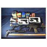6 Airsoft guns and supplies; as is