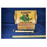 Lot: Remington wood serving tray, 2 wood Wincheste