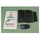 Lot: 2 M1A 7.62x51 20rd mags, 30-06 rifle mag, 9mm