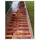 10 large and 18 small steel roofing bracket scaffo