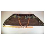 Early compound bow with cloth case; as is