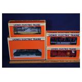 (4) Lionel O Scale cars: 16704, 16907, 16665, 1668