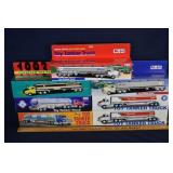 (7) die cast tractor trailer models; as is