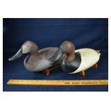Pair Patrick Vincenti canvasback decoys, signed an