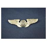 WWII sterling Army Air Forces crew wings; as is
