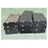 AR-15 5.565mm magazines: (3) 30rd, (6) 20rd; as is