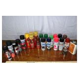 Collection of used spray paints, etc.; as is