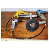 Pneumatic tools: Dotco grinder, CP chisel, grease