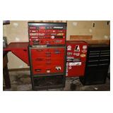 2 piece 13 drawer rolling tool cabinet with hangin