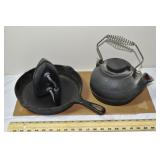 Cast iron: skillet, kettle, sad iron; as is