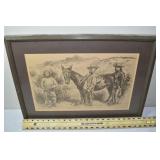 Framed print after Rakocy, Gen. Crook & Apache sco
