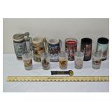 5 Preakness glasses 1990-1994, tankards and mugs;