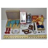 Collectables lot: Mr. Peanut, American, JR Ewing,