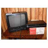 Television and DVD VHS player; as is