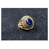 Marked 10kt gold 1974 men's Bel Air High School cl