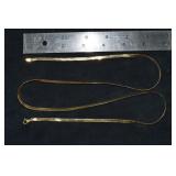 Marked 14 kt gold jewelry: 30' herringbone necklac