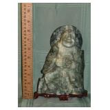 Chinese carved jade stone figure of Buddha/Rahula