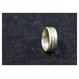 14kt gold wedding band, size 9, 6.9g; as is