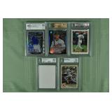 Lot of 5 Beckett graded MLB cards from 1983-2013: