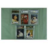 Lot of 5 graded Mickey Mantle MLB cards from 1978-