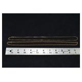 Marked 14 kt gold jewelry: two 24' necklaces 12gtw