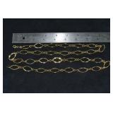 Marked 14 kt gold jewelry: 36' large link necklace