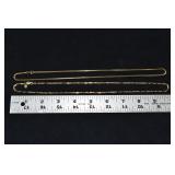 Marked 14 kt gold jewelry: two 20' necklaces 14gtw
