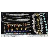 16 bracelets marked 925, 12 ozt.; as is