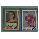 Lot of (2) 1969-70 OPC cards: Bobby Orr and Gordie