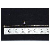 14 kt gold tanzanite jewelry: 7' tennis bracelet s