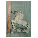 Chinese carved jade stone figure of a rampant hors