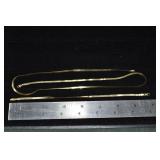 18 kt gold herringbone jewelry: 24' necklace, 8' b