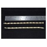 Two 14 kt gold bracelets, 14gtw; as is