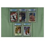 Lot of 5 GCG graded NBA cards from 1990-2000: (3)