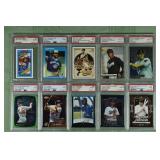 Lot of (10) PSA 9 graded MLB cards from 1980-2016;