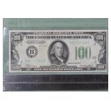 1934A US $100 Federal Reserve Note; as is
