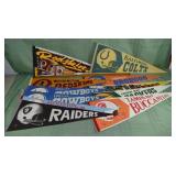 Lot of 13 NFL pennants: 2 of them are mini pennant