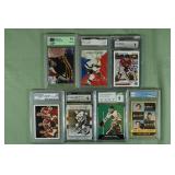 Lot of 7 graded NHL cards from 1972-2008: (2) 10