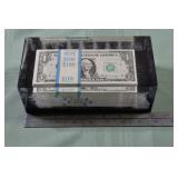 4x8' Lucite block with '$500 in 1969B series $1 Fe