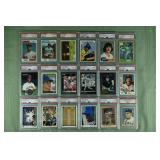Lot of 18 PSA graded MLB cards from 1974-2019: (11