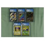 Lot of 5 CGC graded Pokï¿½mon cards: (3) 9.5