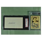 Lot of 2 authenticated MLB autographs: SGC Stan Co
