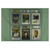 Lot of 6 Beckett graded MLB cards from 1986-2008: